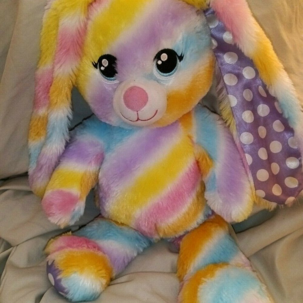 Build a Bear ๐ Rainbow Rabbit Colorful - Picture 6 of 6